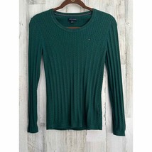 Tommy Hilfiger Womens Cable Knit Sweater Size Small Petite Green - £18.14 GBP
