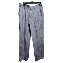 Bairrd McNutt Linen Slim-Fit Trousers Casual Dress Pants Gray 32x32 - $28.04