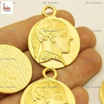 22 Kt Real Solid Yellow Gold Roman Caesar Medallion Coin Matt Necklace Pendant - £1,794.70 GBP