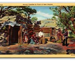 Navajo Famiglie IN Anteriore Di Hogans Grand Canyon Arizona Az Lino Post... - $3.03