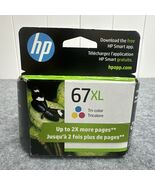 HP 67XL Tri Color Ink Cartridges Genuine New Sealed Exp: 06/2026 - $27.99