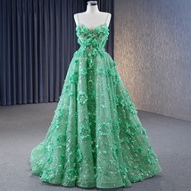 Beautiful Boho Evening Gowns Organza A-line Spaghetti Strap V-neck Prom Dresses  - £623.00 GBP