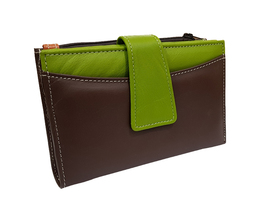 Full Grain Cow Hide Leather Purse Brown - £145.96 GBP
