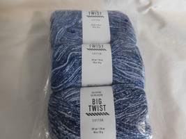 Big Twist Cotton Denim Splash lot of 3 dye Lot CNE1268 - £12.74 GBP
