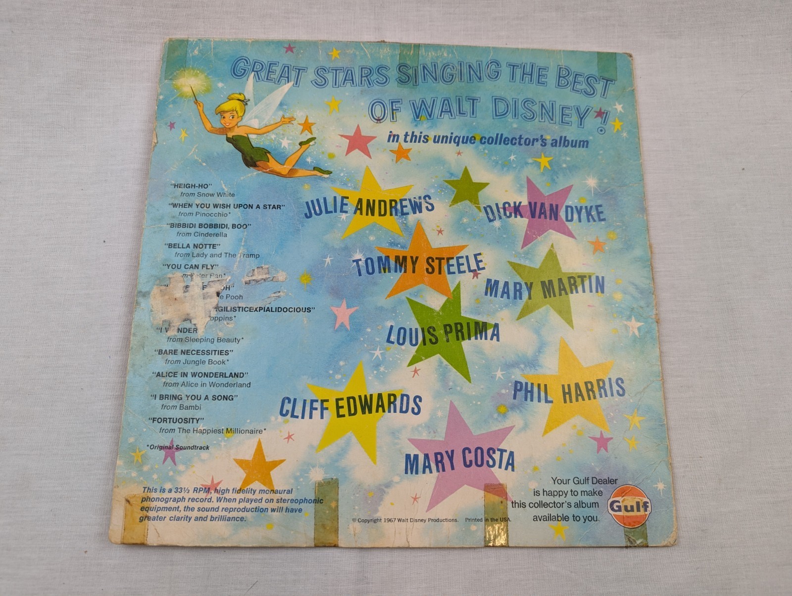 Walt Disney’s Happiest Songs Vinyl Disneyland LP Record 1967 DL 3509 Item image 2