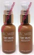 ( LOT 2 ) FlowerBeauty Get Real Serum Foundation CARAMEL M5 1 oz Each BR... - $375.11 MXN