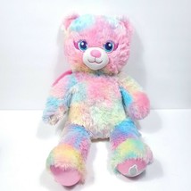 Build a Bear Rainbow Dreams Bear Pastel Plush 16&quot; Wings Fairy Stuffed Animal - £17.83 GBP