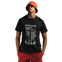 Faith Floral Cross Streetwear Crew Neck Short Sleeve T-Shirts Graphic Te... - $14.89