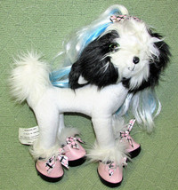 Tini Puppini Tisha Yorkie Puppy Dog 2008 Spinmaster Plush Bendable With Shoes - $9.45