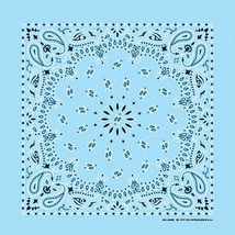 Carolina Creative Bandanna (Light Blue) Paisley Print 22&quot; x 22&quot; Hav-A-Hank - £6.00 GBP