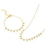 Eve CZ Crystal Charm tarnishfree Necklace and Bracelet - $25.00