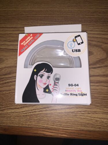 LED Ring Light Lamp Phone Selfie Camera Portable for Cell Phone USB Rech... - $4.99
