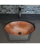 19&quot; Oval Copper Bathroom Sink in Natural 19&#39; X 14&#39; X 5&quot; Antique Finish H... - $178.70