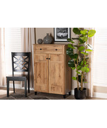 Theo Oak Brown 3-Door Shoe Storage Cabinet - $5,172.51 MXN