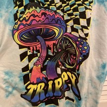 Popular Poison Trippy Mushroom Tie Dye T Shirt L Neon Stoner Retro Psych... - £12.68 GBP