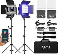 Gvm Rgb Led Panel Video Light, Photography Lighting With App Control,, 2 Packs - £242.18 GBP