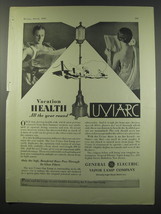1930 General Electric Vapor Lamp Univarc sun Lamp Ad - Vacation Health - $18.49