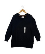 New Old Navy Sweater Womens XL Black Pullover Tunic High Low Hem Crewnec... - $34.70 CAD
