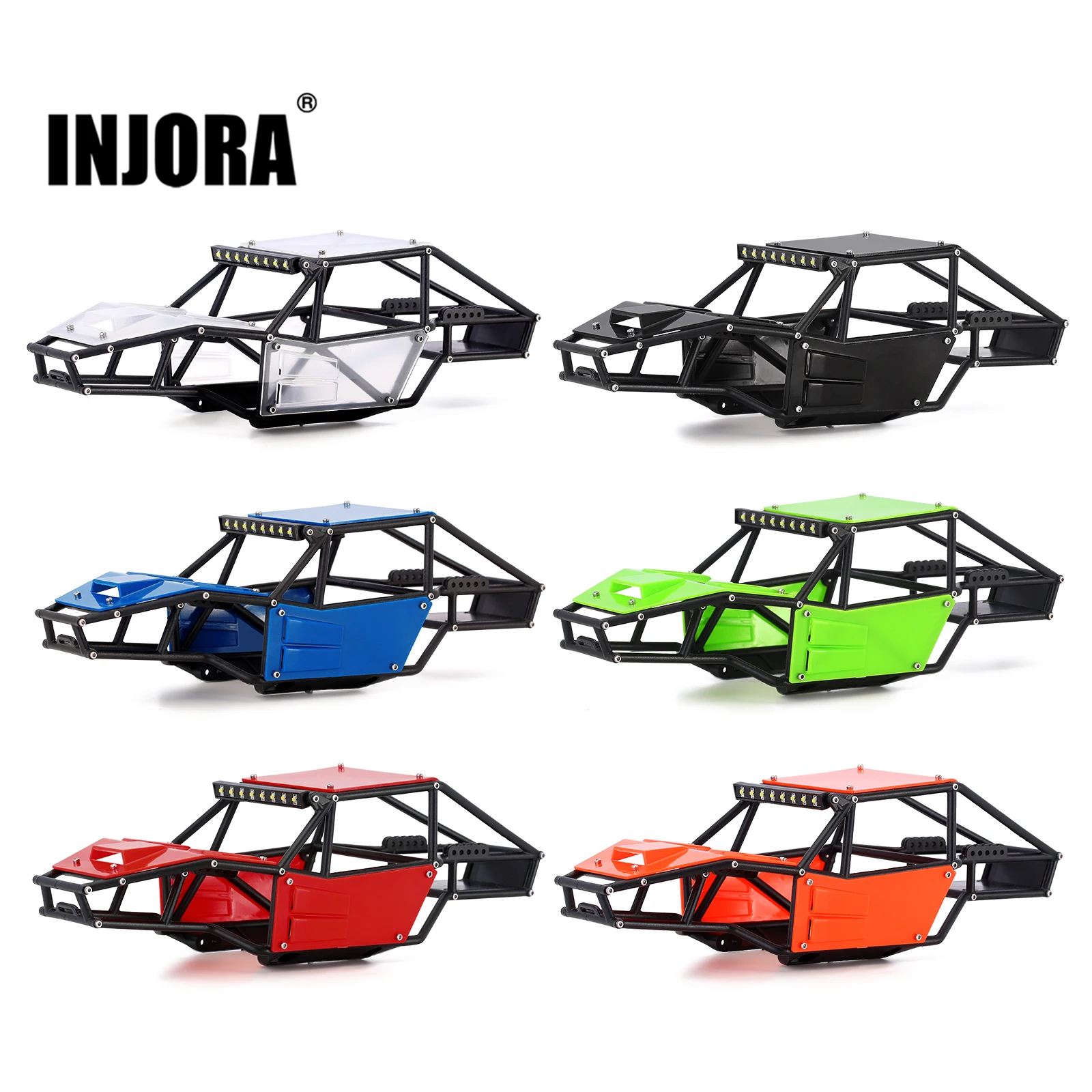 INJORA Rock Tarantula Nylon Buggy Body Shell Chassis Kit for 1/18 RC Cra... - $46.38