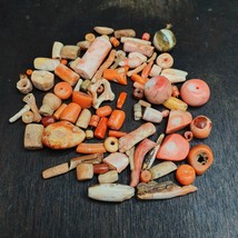 Coral Beads Lot antique 95 gram natural coral beads Coral Necklace - £204.73 GBP