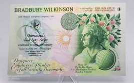 Bradbury Wilkinson test note, promotional, 1986 IBNS congress, Isaac Newton - £14.07 GBP