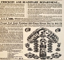 1900 Glassware Crockery Sets Advertisement Victorian Sears Roebuck 5.25 x 7&quot;  - £14.78 GBP