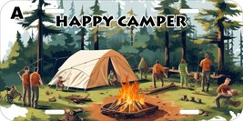 Happy Camper Camping Adventure Outdoor Personalization Metal License Plate H - £10.40 GBP+