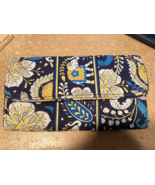 Vera Bradley Ellie Blue Elephant Pattern Wallet *Pre Owned w/Wear* bbb1 - $14.99