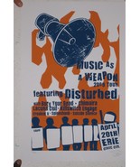 Disturbed Poster Serigrafia Aprile 20 Erie Firmato E Numerato - $35.99