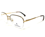 Brooks Brothers Gafas Monturas BB1043 1172 Marrón Mate Oro 52-18-140 - $92.86