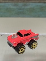 Road Champs Mini Monster Wheels Hot Pink Chevy Vintage Micro Machines Original - £5.57 GBP