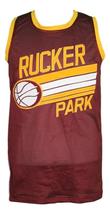 Custom Name # Rucker Park Basketball Jersey New Sewn Maroon Any Size image 4