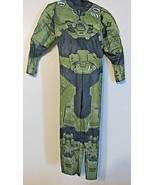 HALO Master Chief Halloween Costume Kids Padded Jumpsuit &amp; Mask Large 10-12 - £18.85 GBP
