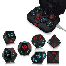 Light Up Dnd Dice For Dungeon And Dragons, 7 Pcs Glowing Polyhedral Dice... - $45.99