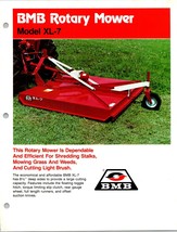 One(1) BMB Rotary Mower Model XL-7 Dealer Sales Specification Accessory Brochure - £12.11 GBP