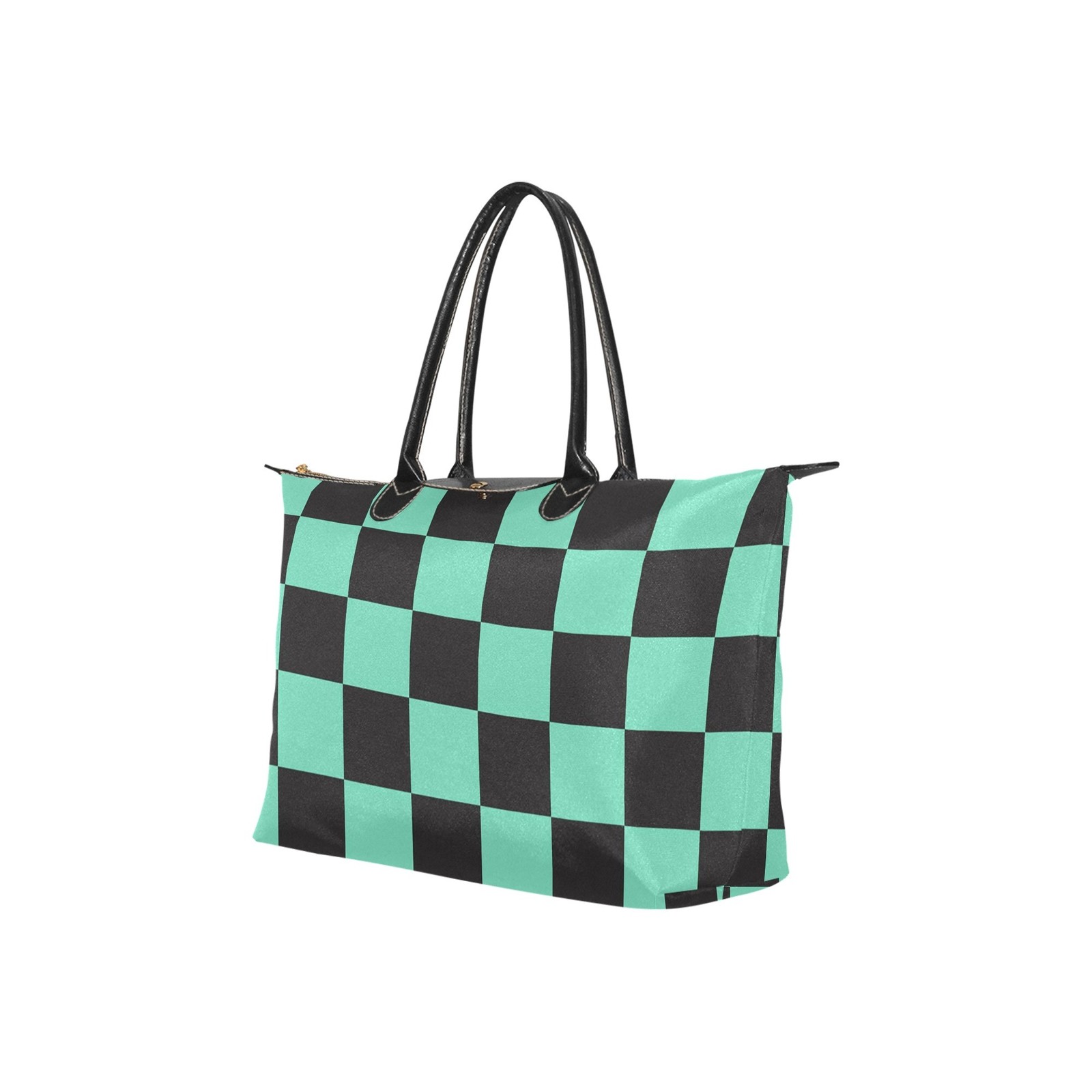 Demon Checkered Black and Green Women's Classic Handbag Item image 4