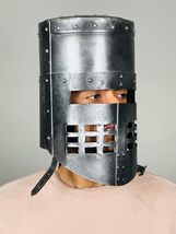 Medieval Gray Templar Helmet | Medieval Knight Templar Crusader Helmet |... - £156.88 GBP