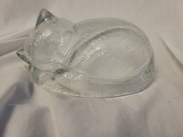 Vintage Indian Glass Sleeping Cat 6&quot;- Top Only - £5.94 GBP