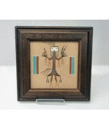 Navajo Sand Painting Yei Figure Signed R. Johnson Native American Art Fr... - $29.67