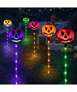 Set of 6 Solar Pumpkin Pathway Lights for Halloween Decorations Outdoor - €33,17 EUR