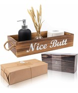 Home Nice Butt Bathroom Decor Box | Rustic Bathroom Storage Box | 2-Side... - £27.45 GBP