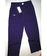 NWT Womens L Under Armour Purple Pants Running New All Seaon Gear Legs Zip  - £70.21 GBP