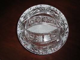 Crystal Glass Large Ashtray 8.75" Diameter NIB image 12