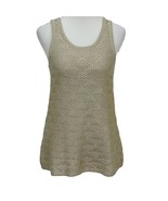 Anthropologie Moth Sweater Womens XS Gold Metallic Sleeveless Top Knit S... - $432.59 MXN
