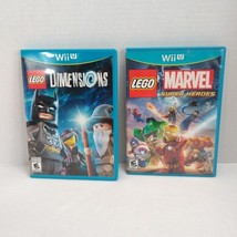 LEGO Wii U Video Game Bundle 2 Disc Lot - Marvel Super Heroes + Dimensions - £13.87 GBP
