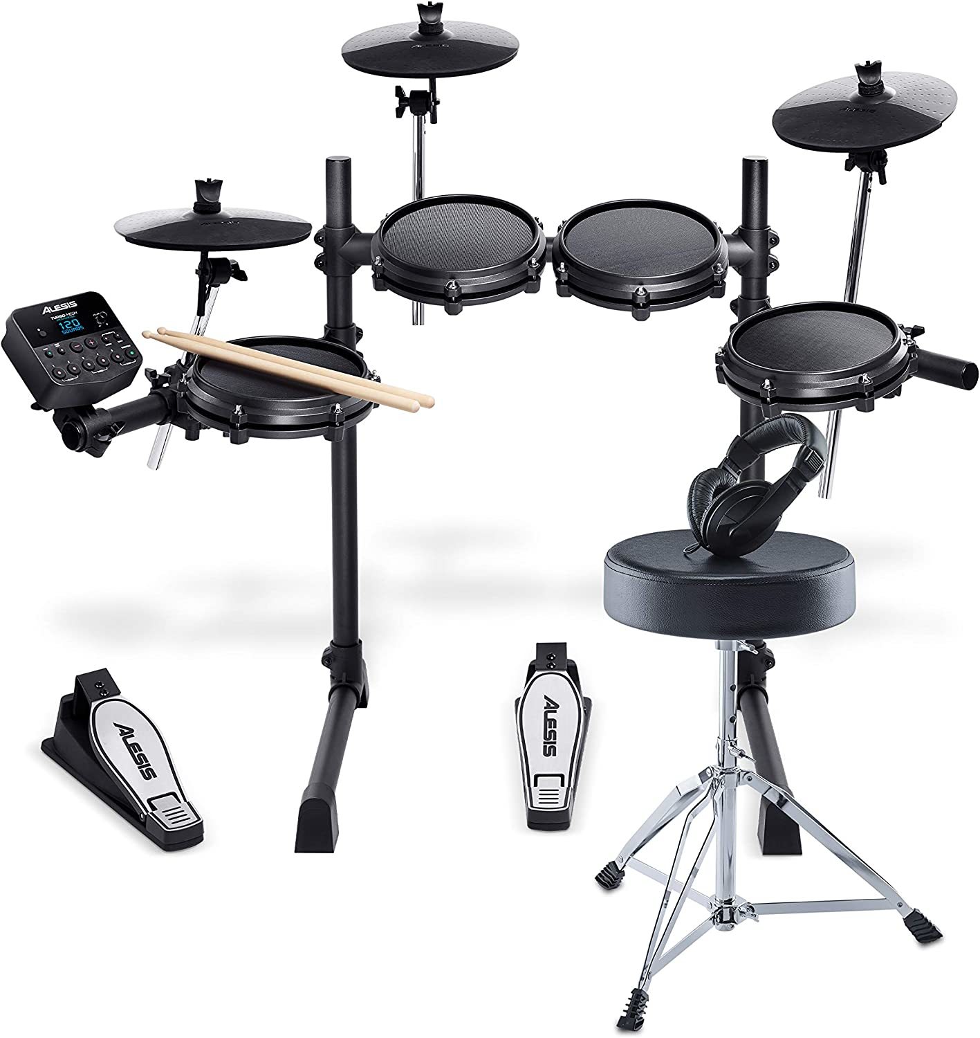 Alesis Drums Turbo Mesh Kit Bundle – Complete Electric Drum Set With a - $555.99
