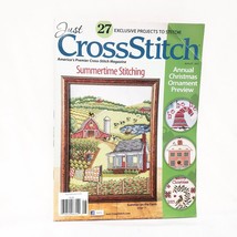 Just Cross Stitch Magazine Patterns Aug 2015 Summertime Farm Christmas O... - $15.83