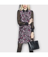 NANETTE LEPORE Moody Romance Jacquard Floral Shift Dress w/Sheer Sleeves... - €38,52 EUR