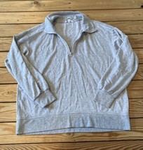 3 Dots Women’s 1/4 Zip Long sleeve Sweatshirt size L Grey S11 - £11.51 GBP