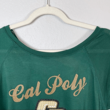 Nwt Cal Poly Colosseum Green Bedazzled Tee With Criss Cross Back Size M - £11.83 GBP